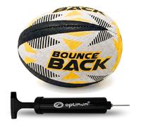 Optimum Bounce Back Rugby Ball, Size 4 with Pump