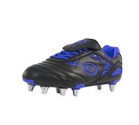 Optimum Boy’s Razor 6 Studs Rugby Boots | Sturdy Material, Lace-Up - Lightweight | Flexible and Comfortable Fit Mesh Lining | Blue (Blue), 1 UK
