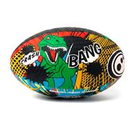 Optimum Cartoon Character Rugby Ball - Dinosaur, Shark, Alien & More | Designed with a high-tack dimpled grip for consistent rugby performance, available with optional ball pump in multiple sizes.