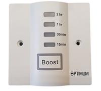 Optimum Energy Saving Electronic Time Switch - 2 Hour Electronic Boost Timer Socket Box Mount - White, One 230 V