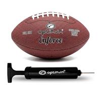 Optimum Enforce American Football Ball - Official Size Training Ball with Tyre Grip Surface, Durable Rubber Construction for All-Weather Practice & Match Play (Ball + Pump)