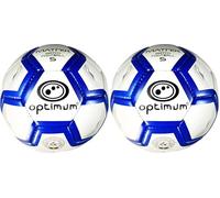 Optimum Football Ball Size 5 - Matrix All-Weather Training & Match Soccer Ball, Soft-Touch Durable PVC, Even Pressure, UV-Resistant, Ideal for Grass, Astro Turf & Hard Grounds (Pack of 2)