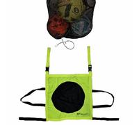 Optimum Football Soccer Target, Mesh Bag Carry Bag, Ball Carrier, 2-in-1 Design for Top Bin Corner Target Shooting Practice and Ball Storage, Holds Ten Balls, Multi Sport