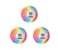 Optimum Fusion Hockey Balls - Durable for Practice & Training, Long-Lasting Performance, Resists Tears & Splits for Improved Play Pack of 3, Multi Dimple