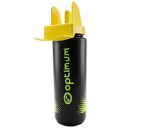 Optimum Hygienic Aqua Spray Water Bottle Black Fluorescent Yellow 800 ml
