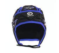 Optimum Inferno Rugby Headguard & Professional Scrum Cap, Essential Rugby Training Equipment Designed with an Adjustable Fit for Unrivalled Protection & Breathable Comfort - Black & Blue, Small Boys