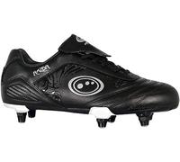 Optimum Men's Razor 6 Stud Football Boots Sneaker, Black/Silver, 9 UK