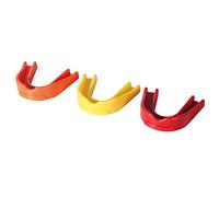 Optimum Multi-X Mouthguard Gum Shield Slim Fit with Case for Rugby Hockey Boxing MMA Martial Arts Judo Karate Taekwondo Contact Sports - (Pack of 6), Yellow/Red/Orange, Junior