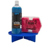 Optimum No Rinse Version 6 (32 Oz), Grit Guard Bucket Insert (Blue), and Big Red Sponge 2.0 (BRS) Car Cleaning Kit, ONR Rinseless Car Wash, Dirt Lock, and Professional Wash Sponge for Auto Detailing
