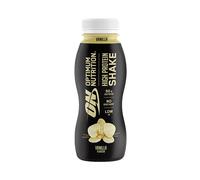 ON High Protein Shake Bottles, Ready To Drink Healthy Snacks, No added sugars, low fat, Post Workout Snack for Men and Women, Vanilla Flavour, 12x500ml, Packaging may vary