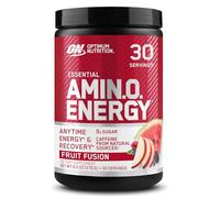 Optimum Nutrition Amino Energy Fruit Fusion 270g | Anytime Energy Powder with BCAAs, Amino Acids, Caffeine from Green Tea & Coffee Beans, Keto Friendly, Muscle Recovery Support