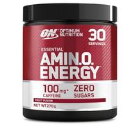 Optimum Nutrition Amino Energy Pre Workout Powder, Energy Drink with Amino Acids, BCAA, L-Glutamine and L-Leucine, Food Supplement with Vitamin C and Caffeine, Fruit Fusion Flavour, 30 Servings, 270 g