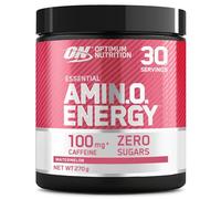 Optimum Nutrition Amino Energy Pre Workout Powder, Energy Drink with Amino Acids, BCAA, L-Glutamine and L-Leucine, Food Supplement with Vitamin C and Caffeine, Watermelon Flavour, 30 Servings, 270 g