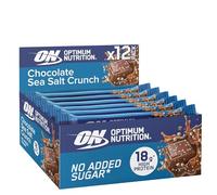 Optimum Nutrition Chocolate Sea Salt Crunch Protein Bars, On-the-Go Pre-Workout and Post-Workout Vegetarian Gym Snack for Men and Women, No Added Sugar Healthy Snacks, 12 x 55 g