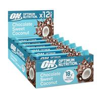 Optimum Nutrition Chocolate Sweet Coconut Protein Bars, On-the-Go Pre-Workout and Post-Workout Gym Snack Alternative for Men and Women, with Soy Protein, 12 x 59g