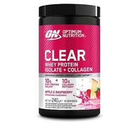 Optimum Nutrition Clear Whey + Collagen, Apple & Raspberry Flavour, 10 g Whey Isolate and 10 g Collagen per Serving, 240 g, 10 Servings