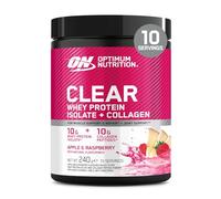 Optimum Nutrition Clear Whey + Collagen, Apple & Raspberry Flavour, 10 g Whey Isolate and 10 g Collagen per Serving, 240 g, 10 Servings