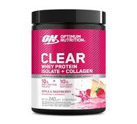 Optimum Nutrition Apple and Raspberry Flavoured Ready-to-Mix Whey Protein Isolate and Collagen Peptide Powder with Added Vitamins C and D, with Sweetener, 10 Servings, 240g