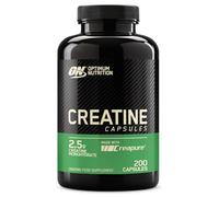 Optimum Nutrition Creatine Capsules with 2500 mg of Unflavoured Creatine Monohydrate per Serving, Creatine Food Supplement to Support Performance, 100 Servings, 200 Capsules