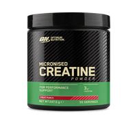 Optimum Nutrition Micronised Creatine Powder Flavoured, Fruit Punch - 3 g creatine monohydrate per Serving, Muscle Fuel for high Intensity Training, 247.5 g, 55 Servings - Performance Support