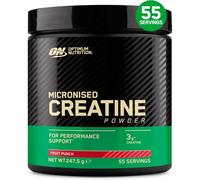 Optimum Nutrition Micronised Creatine Monohydrate Powder, Creatine, Fruit Punch, Supplement to Improve Strength and Muscle Performance, Pre and Post Workout, 247.5 g, 55 Servings