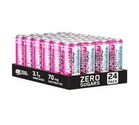 Optimum Nutrition Essential Amino Energy + Electrolytes, Ready to Drink Sugar Free EAA Energy Drink with Electrolytes and Caffeine, Workout Supplement for Men and Women, Pink Lemonade, 24x250 ml