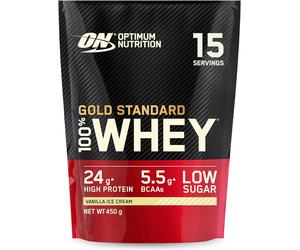 Optimum Nutrition Gold Standard 100% Whey 450g Hi Protein Low Sugar 15 Servings
