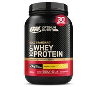Optimum Nutrition Gold Standard 100% Whey Muscle Building and Recovery Protein Powder With Naturally Occurring Glutamine and BCAA Amino Acids, Banana Cream Flavour, 30 Servings, 900 g