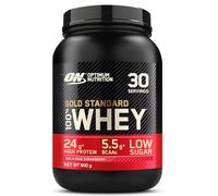Optimum Nutrition Gold Standard 100% Whey Muscle Building and Recovery Protein Powder With Naturally Occurring Glutamine and BCAA Amino Acids, Delicious Strawberry Flavour, 30 Servings, 900 g