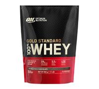 Optimum Nutrition Gold Standard 100% Whey Muscle Building and Recovery Protein Powder With Naturally Occurring Glutamine and BCAA Amino Acids, Double Rich Chocolate Flavour, 15 Servings, 465 g