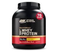 Optimum Nutrition Gold Standard 100% Whey Protein Powder, 2.28 kg | Banana Cream, 76 Servings, 24g Protein, BCAA, Low Sugar, Fast-Digesting Isolate, Supports Muscle Growth and Repair