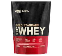 Optimum Nutrition Gold Standard 100% Whey Protein Powder, 450 g | Delicious Strawberry, 15 Servings, 24 g Protein, BCAA, Low Sugar, Fast-Digesting Isolate, Supports Muscle Growth and Repair