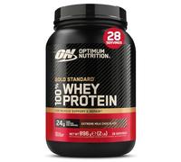 Optimum Nutrition Gold Standard 100% Whey Protein Powder for muscle building and recovery, Extreme Milk Chocolate, 896g, 28 servings, Package May Vary