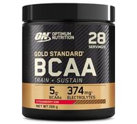 Optimum Nutrition Gold Standard BCAA Train + Sustain, Amino Acids Pre Workout Powder, Sports Drink with Vitamin C, Zinc, Magnesium and Electrolytes, Strawberry Kiwi Flavour, 28 Servings, 266 g