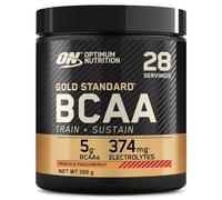 Optimum Nutrition Gold Standard BCAA Train + Sustain, Amino Acids Pre Workout Powder, Sports Drink with Vitamin C, Zinc, Magnesium and Electrolytes, Peach & Passionfruit Flavour, 28 Servings, 266 g