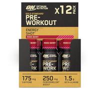 Optimum Nutrition Pre-Workout Gold Standard, Ready to Drink, Caffeine – Mixed Berry 12x60ml