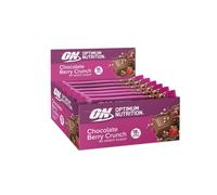 Optimum Nutrition Chocolate Berry Crunch Protein Bars, On-The-Go Pre-Workout and Post-Workout Vegetarian Gym Snack for Men and Women, No Added Sugar Healthy Snacks, 12 x 55 g