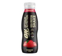 Optimum Nutrition High Protein Shake Bottles, Ready To Drink Healthy Snacks, No added sugars, low fat , Post Workout Snack for Men and Women, Strawberry Flavour, 12x330ml, Packaging may vary