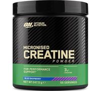 Optimum Nutrition Micronised Creatine Powder Flavoured, Blue Raspberry - 3 g creatine monohydrate per serving, muscle support for high intensity training, 247.5 g, 55 servings - performance supplement