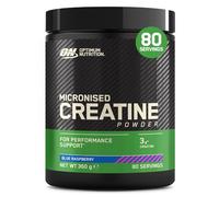 Optimum Nutrition Micronised Creatine Powder Flavoured, Blue Raspberry - 3 g creatine monohydrate per Serving, Muscle Fuel for high Intensity Training, 360 g, 80 Servings - Performance Support