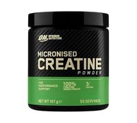 Optimum Nutrition Micronised Creatine Powder, 100% Pure Creatine Monohydrate Powder for Performance and Muscle Power, Unflavoured, 55 Servings, 187 g