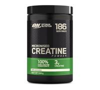 Optimum Nutrition Micronised Creatine Powder 100% Pure Creatine Monohydrate Powder Performance and Muscle Power Unflavoured Shake 186 Servings 634 g