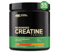 Optimum Nutrition Micronised Creatine Powder Flavoured, Orange - 3 g creatine monohydrate per Serving, Muscle Fuel for high Intensity Training, 247.5 g, 55 Servings - Performance Support