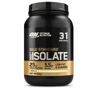 Optimum Nutrition ON Gold Standard 100% Isolate Pure Whey Protein, Naturally Occurring BCAAs and Glutamine, Pre and Post Workout, Vanilla Flavour, 31