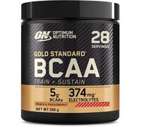 Optimum Nutrition Gold Standard BCAA Train + Sustain, Amino Acids Pre Workout Powder, Sports Drink with Vitamin C, Zinc, Magnesium and Electrolytes, Peach & Passionfruit Flavour, 28 Servings, 266 g