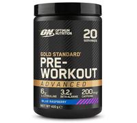 Optimum Nutrition ON Gold Standard Pre-Workout Advanced with l-Citrulline, Beta-Alanine and Caffeine, Blue Raspberry, 20 Servings, 420 g