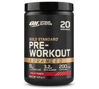 Optimum Nutrition ON Gold Standard Pre-Workout Advanced with l-Citrulline, Beta-Alanine and Caffeine, Fruit Punch, 20 Servings, 420 g