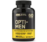 Optimum Nutrition Opti-Men Multi-Vitamin Supplements for Men with Vitamin D, Vitamin C, Vitamin B6 and Amino Acids, Unflavoured, 60 Servings, 180 Cap