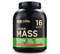 Optimum Nutrition Serious Mass Protein Powder, 2.73 kg 8 Servings | Strawberry, High Calorie Mass Gainer with Vitamins, Creatine and Glutamine, Supports Muscle Building