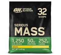 Optimum Nutrition Serious Mass Protein Powder High Calorie Mass Gainer with Vitamins, Creatine and Glutamine, Banana, 16 Servings, 5.45 kg, Packaging May Vary